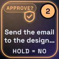 The Approvals key with two things waiting